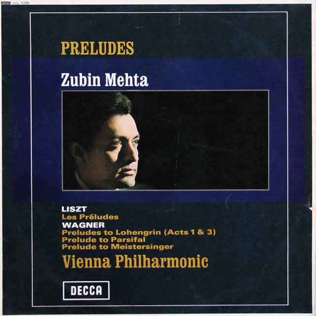 【オリジナル盤】　メータのリスト/「レ・プレリュード」ほか　 英DECCA　3429　LP レコード