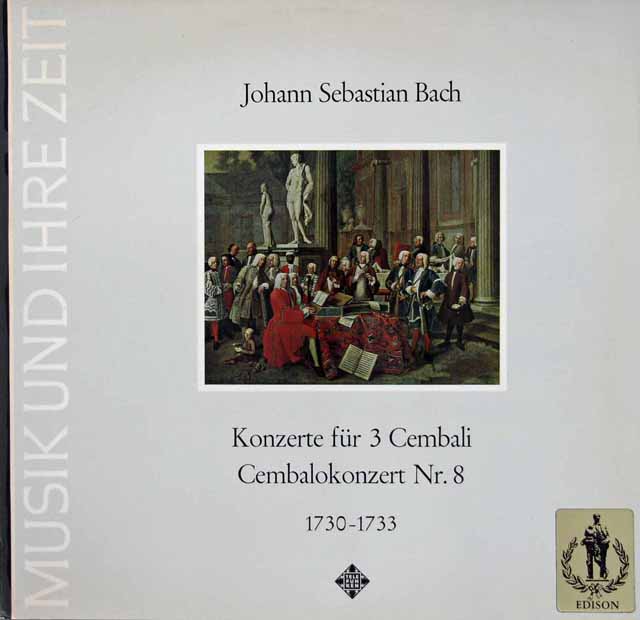 レオンハルトのバッハ/チェンバロ協奏曲第8番ほか　独TELEFUNEKEN　3111　LP レコード