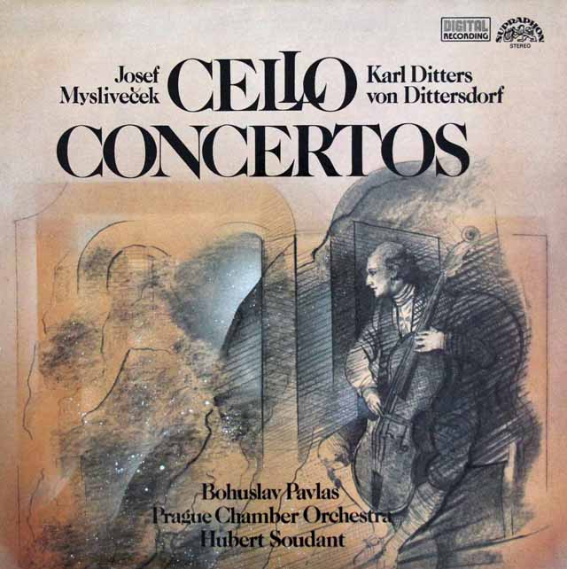 パヴラスのミスリヴェチェク＆ディッタースドルフ/チェロ協奏曲　チェコSUPRAPHON　3111　LP レコード