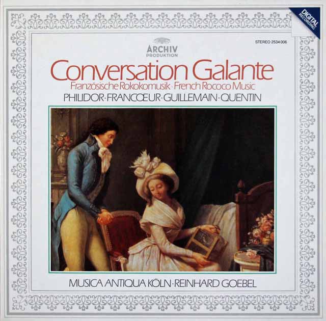 ムジカ・アンティクヮ・ケルンのギユマン/四重奏ソナタほか　独ARCHIV　3430　LP レコード