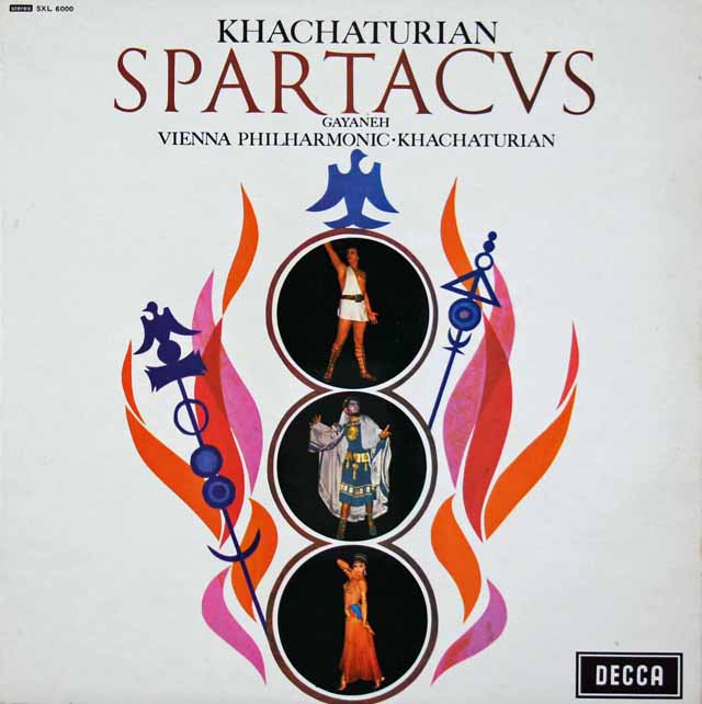 ハチャトゥリアンの自作自演/「スパルタクス」、「ガイーヌ」　英DECCA　3431　LP レコード