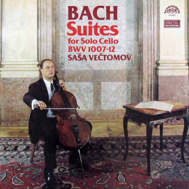 ヴェチュトモフのバッハ/無伴奏チェロ組曲全6曲　チェコスロヴァキアSUPRAPHON　3430　LP レコード