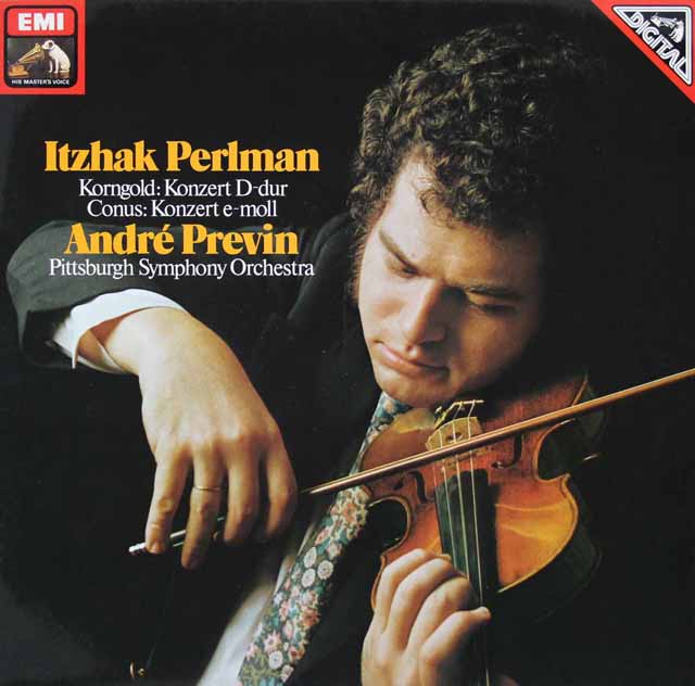 パールマン&プレヴィンのコルンゴルト/ヴァイオリン協奏曲ほか　独EMI　3112　LP レコード