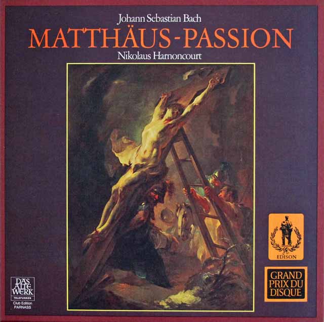 アーノンクールのバッハ/「マタイ受難曲」全曲　独TELEFUNKEN　3431　LP レコード