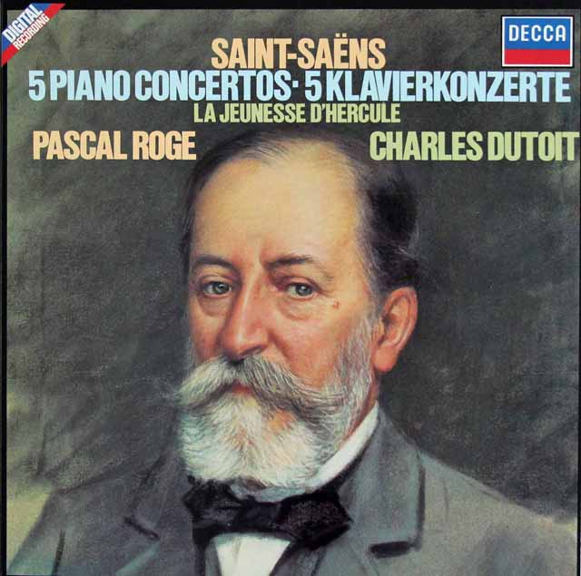 ロジェ、デュトワのサン＝サーンス/ピアノ協奏曲全集（全5曲）　独DECCA　3431　LP レコード