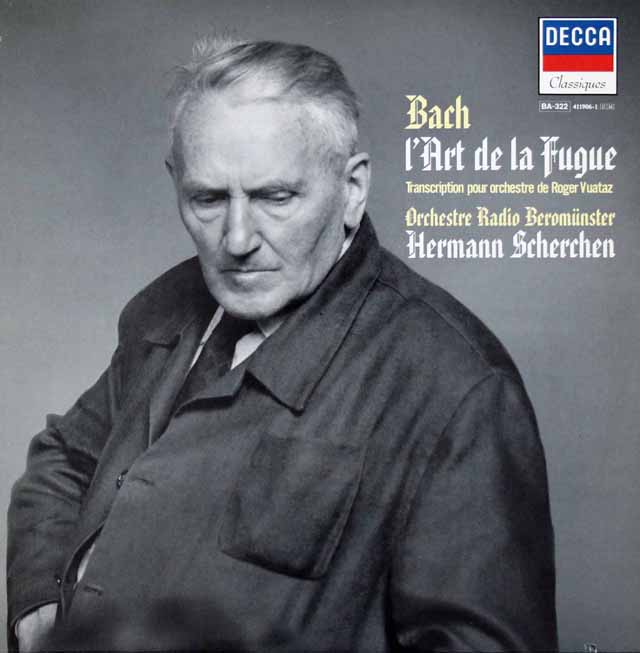シェルヘンのバッハ/フーガの技法(管弦楽編曲版）　仏DECCA　3113　LP レコード