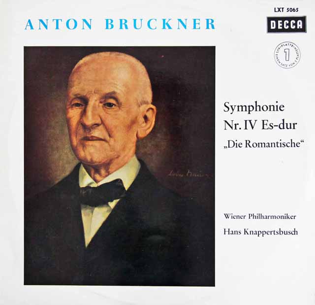 クナッパーツブッシュのブルックナー/交響曲第4番「ロマンティック」　独DECCA　3113　LP レコード