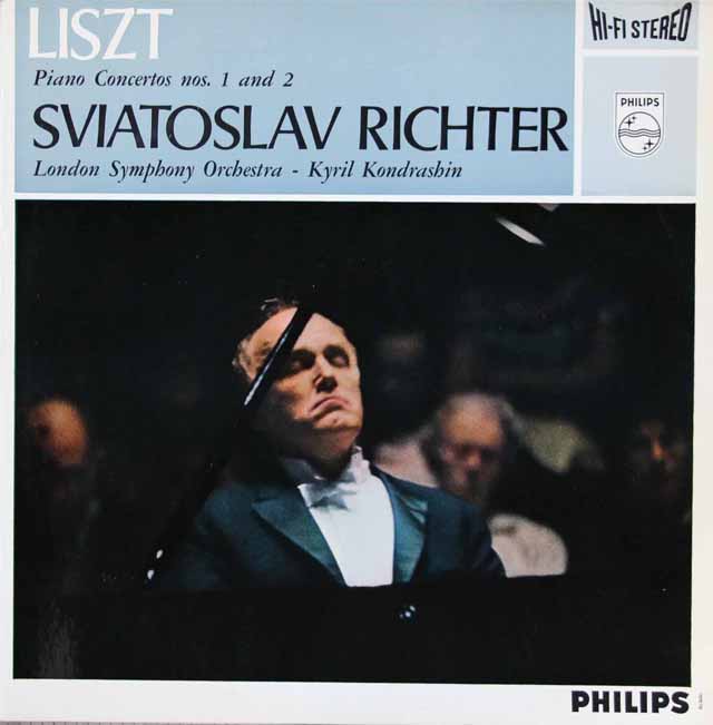 【オリジナル盤】　リヒテル、コンドラシンのリスト/ピアノ協奏曲第1、2番　蘭PHILIPS　3113　LP レコード