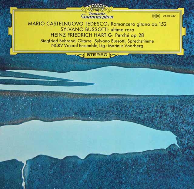 S.ベーレント、NCRVヴォーカル・アンサンブルのカステルヌオーヴォ=テデスコ/ロマンセ・ヒターノ（1951）ほか　独DGG　3435　LP レコード