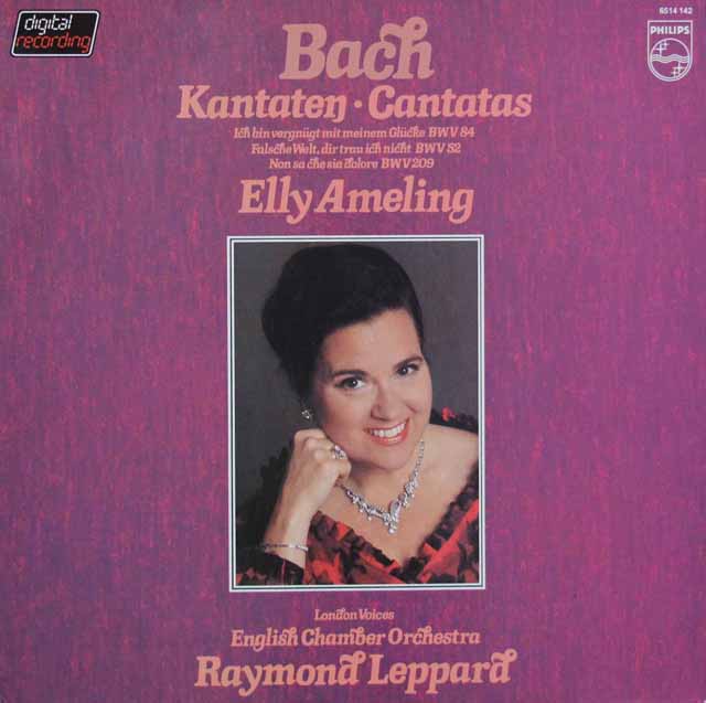 アメリングのバッハ/カンタータ集　蘭PHILIPS　3435　LP レコード