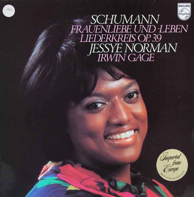 ノーマンのシューマン/歌曲集「女の愛と生涯」ほか　蘭PHILIPS　3435　LP レコード