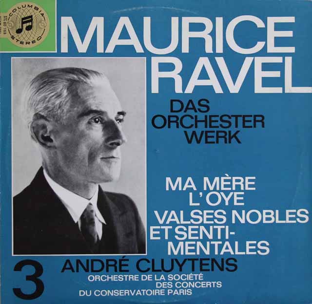 【独最初期盤】　クリュイタンスのラヴェル/管弦楽曲集3　「マ・メール・ロワ」ほか　独Columbia　3435　LP レコード