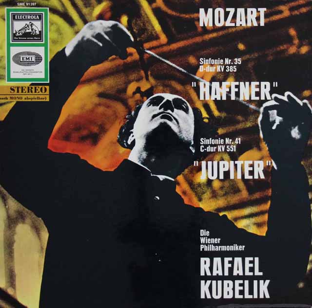 クーベリックのモーツァルト/交響曲「ハフナー」&「ジュピター」　独ELECTROLA　3114　LP レコード