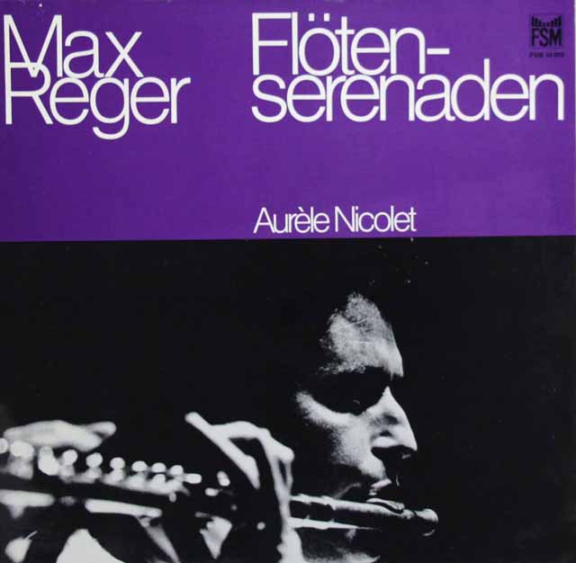 ニコレ、ラウテンバッハーらのレーガー/フルート・セレナーデほか　独FSM　3434　LP レコード