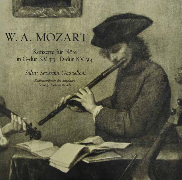 ガッゼローニ&ロサーダのモーツァルト/フルート協奏曲第1&2番　独HM　3114　LP レコード