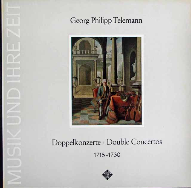 ブリュッヘン、フライシュマン、アーノンクールらのテレマン/協奏曲集　独TELEFUNKEN　3434　LP レコード