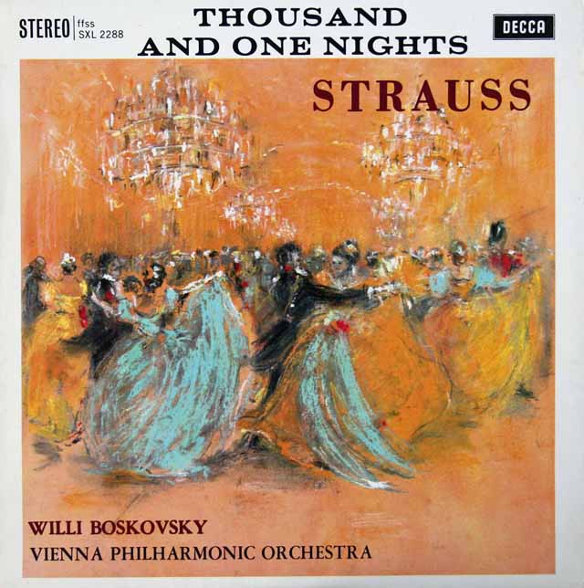 【オリジナル盤】ボスコフスキーのJ.シュトラウス2世/「千夜一夜物語」ほか　英DECCA　3115　LP レコード