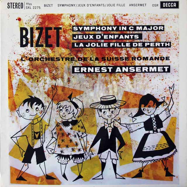 【オリジナル盤】アンセルメのビゼー/交響曲ハ長調ほか　英DECCA　3115　LP レコード