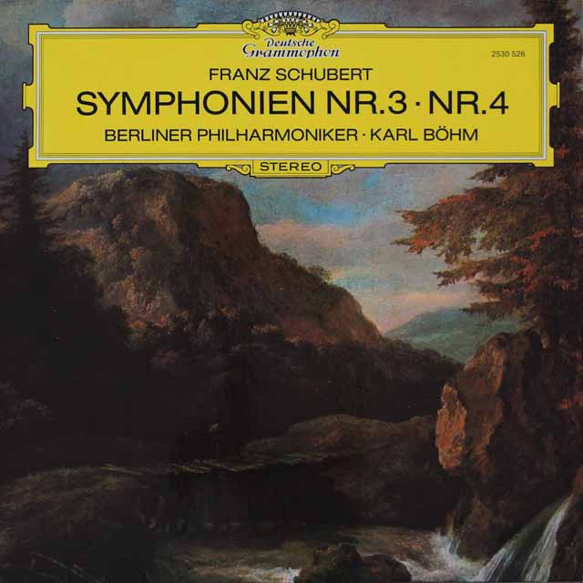 ベームのシューベルト/交響曲第3&4番「悲劇的」　独DGG　3115　LP レコード