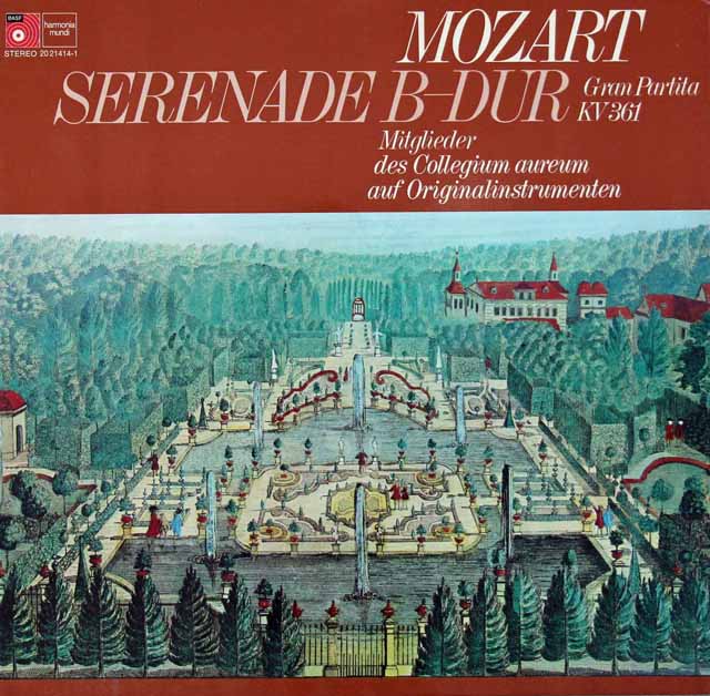 コレギウム・アウレウムのモーツァルト/「13管楽器のためのセレナード」　独BASF/HM　3115　LP レコード