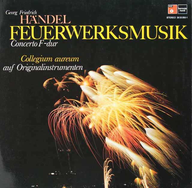 コレギウム・アウレウムのヘンデル/「王宮の花火の音楽」　独HM　3115　LP レコード