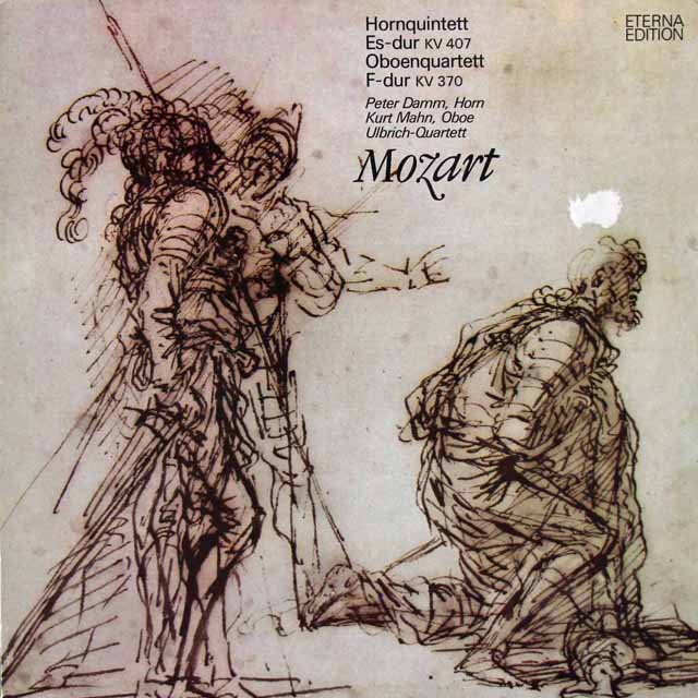 ダム、マーン、ウルブリヒ四重奏団のモーツァルト/ホルン五重奏曲、オーボエ四重奏曲　独ETERNA　3741　LP レコード