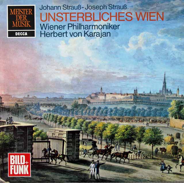 カラヤンのJ.シュトラウス二世/「こうもり」序曲ほか　独DECCA　3116　LP レコード