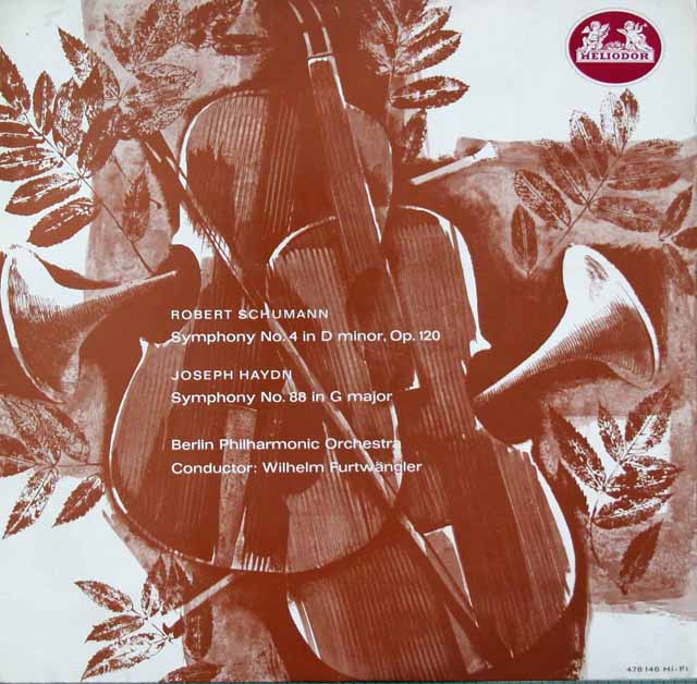 フルトヴェングラーのシューマン/交響曲第4番ほか　独HELIODOR　3116　LP レコード