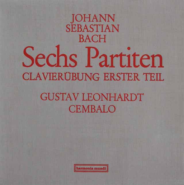 レオンハルトのバッハ/6つのパルティータ（クラヴィーア練習曲第1巻）　独HM　3116　LP レコード