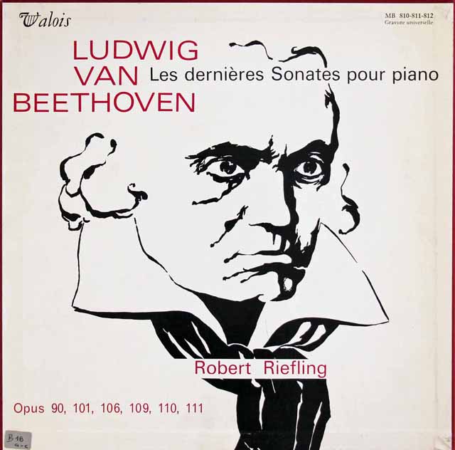 リーフリンクのベートーヴェン/後期ピアノソナタ集　仏Valois　3116　LP レコード