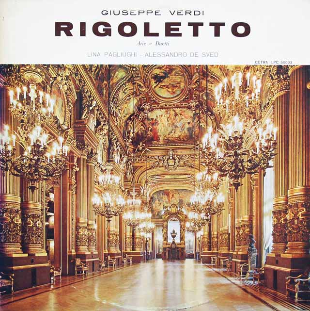 パリューギ、スヴェドのプッチーニ/「リゴレット」からアリアと二重唱　伊Cetra　3741　LP レコード