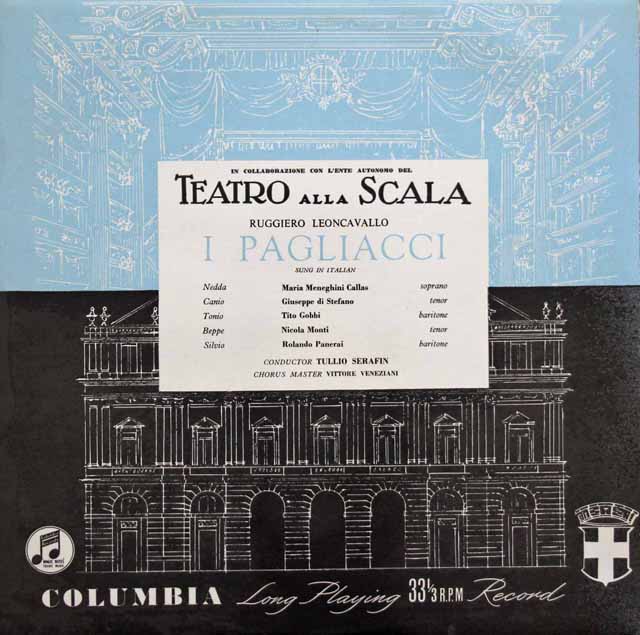 【オリジナル盤】　カラスのレオンカヴァッロ/「道化師」全曲　英Columbia　3117　LP レコード