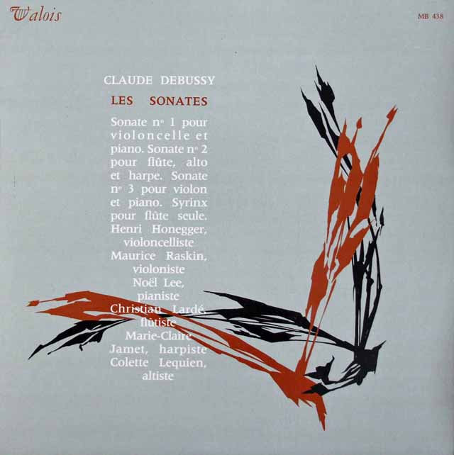 アンリ・オネゲルらのドビュッシー/チェロソナタほか　仏VALOIS　3742　LP レコード