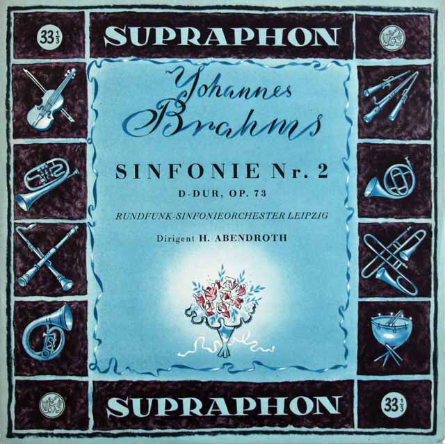 アーベントロートのブラームス/交響曲第2番　チェコSUPRAPHON　3117　LP レコード