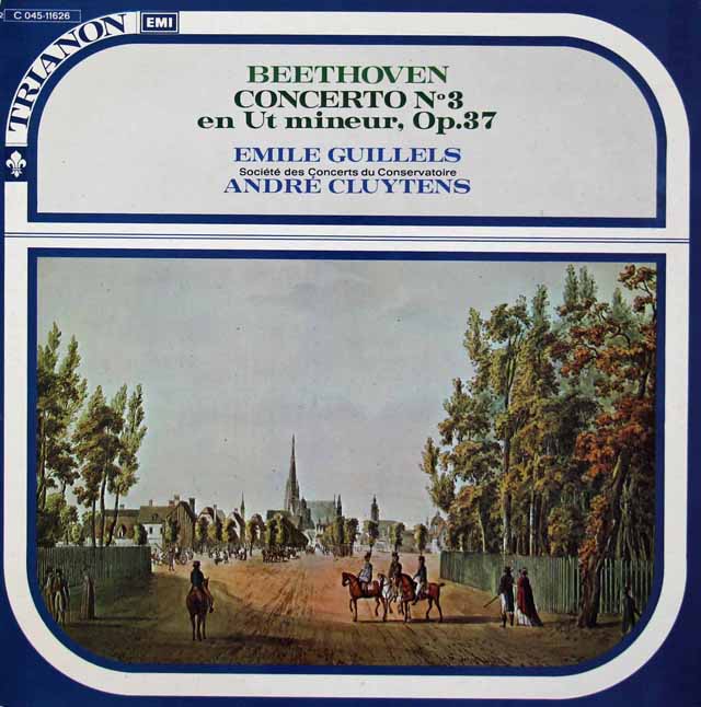 ギレリス、クリュイタンスのベートーヴェン/ピアノ協奏曲第3番　仏EMI　3742　LP レコード