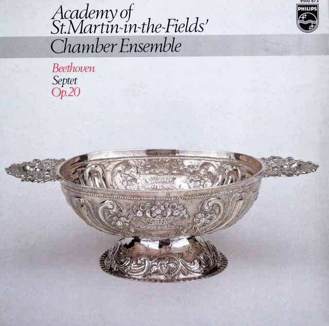 アカデミー室内管弦楽団のメンバーによるベートーヴェン/七重奏曲 変ホ長調　蘭PHILIPS　3120　LP レコード