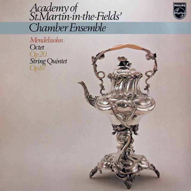アカデミー室内アンサンブルのメンデルスゾーン/弦楽八重奏曲&弦楽五重奏曲第2番　蘭PHILIPS　3121　LP レコード