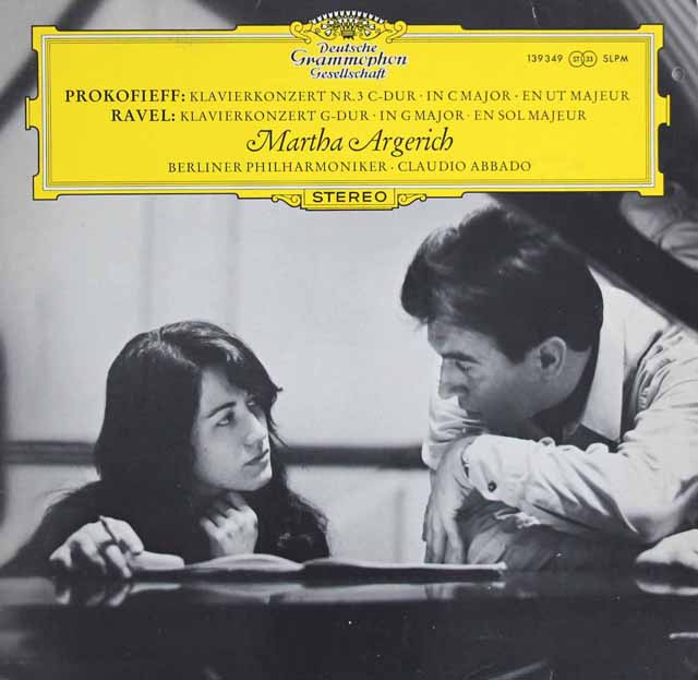 【チューリップレーベル】アルゲリッチ&アバドのプロコフィエフ&ラヴェル/ピアノ協奏曲　独DGG　3121　LP レコード