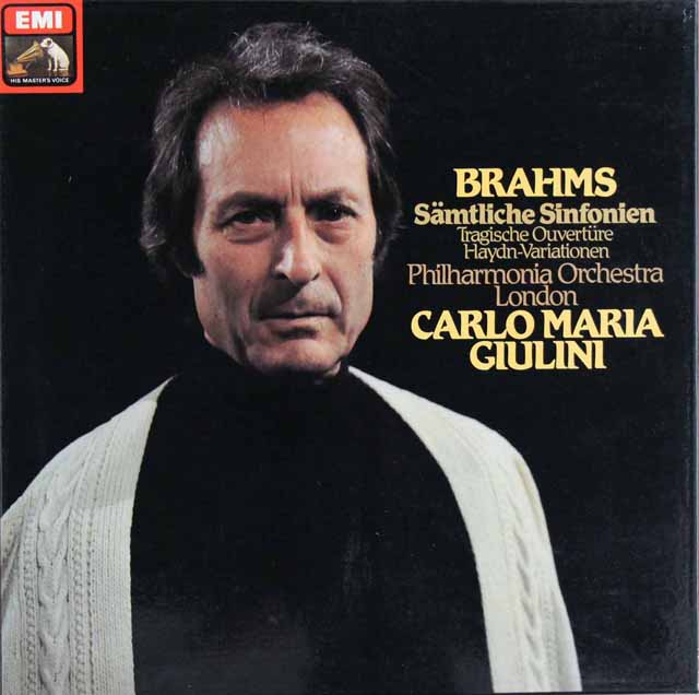 【直筆サイン入り】　ジュリーニのブラームス/交響曲全集　独EMI　3494　LP レコード
