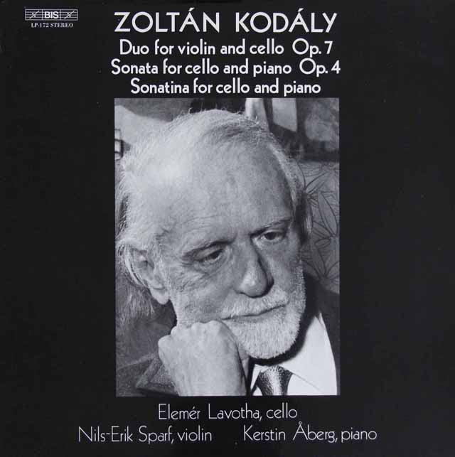 ラヴォタ、スパルフ、オーベリのコダーイ/室内楽曲集　独BIS　3121　LP レコード