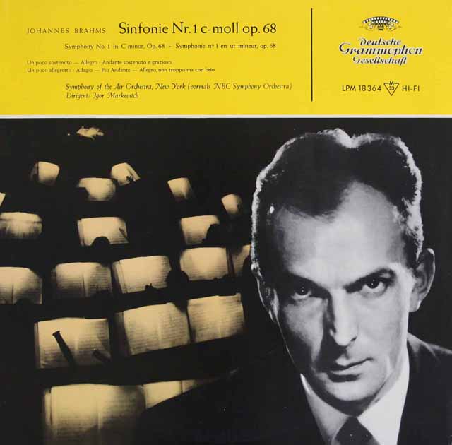 マルケヴィチのブラームス/交響曲第1番　独DGG　3122　LP レコード