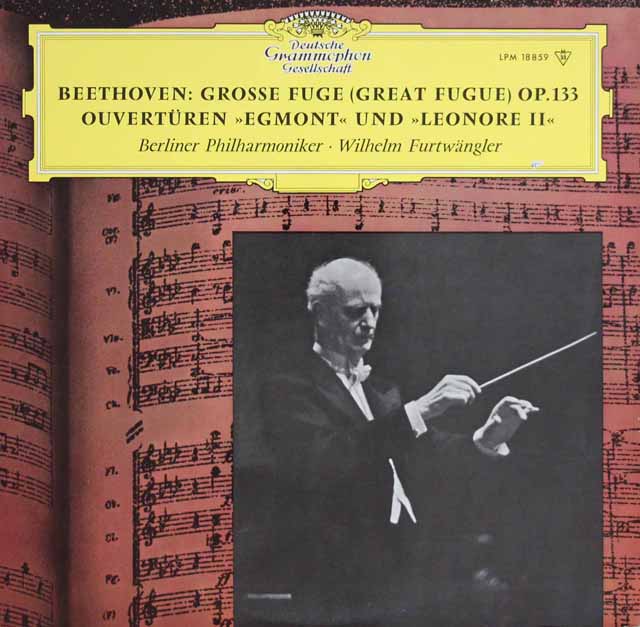 フルトヴェングラーのベートーヴェン/大フーガ、序曲集　独DGG　3743　LP レコード