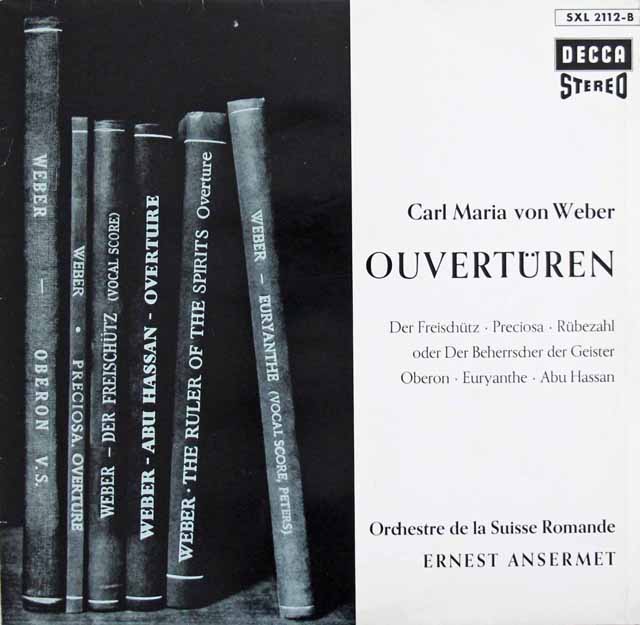 【独最初期盤】　アンセルメのウェーバー/序曲集　独DECCA　3494　LP レコード