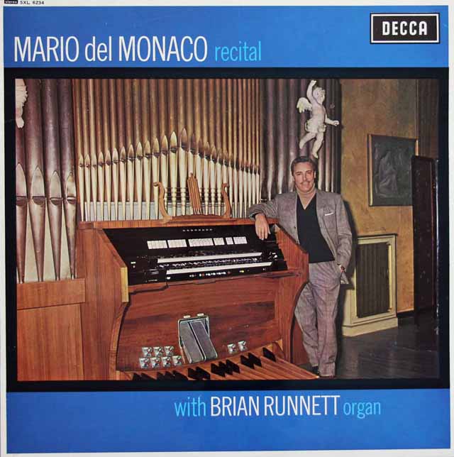 デル=モナコのヴィクトリア・ホール・オルガンとの協演　 英DECCA　3122　LP レコード