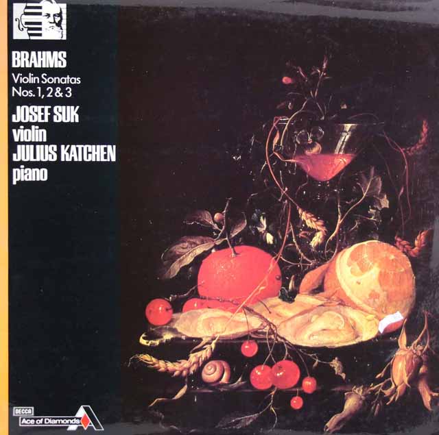 スーク、カッチェンのブラームス/ヴァイオリンソナタ第1番～第3番　英DECCA　3494　LP レコード