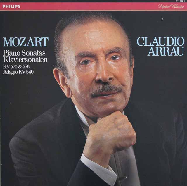 アラウのモーツァルト/ピアノソナタ第17、18番　蘭PHILIPS　3743　LP レコード
