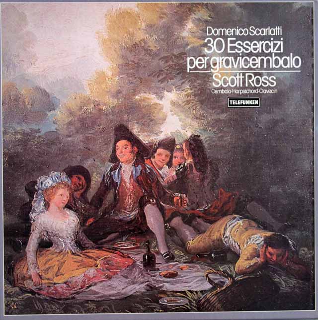 スコット・ロスのスカルラッティ/チェンバロのための30の練習曲集　独TELEFUNKEN　3494　LP レコード