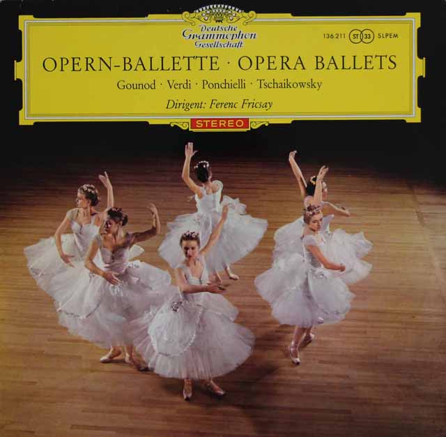 【赤ステレオ・オリジナル盤】　フリッチャイのオペラのバレエ音楽集　独DGG　3743　LP レコード
