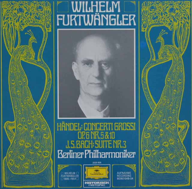 フルトヴェングラーのバッハ/管弦楽組曲第3番ほか　独DGG　3743　LP レコード