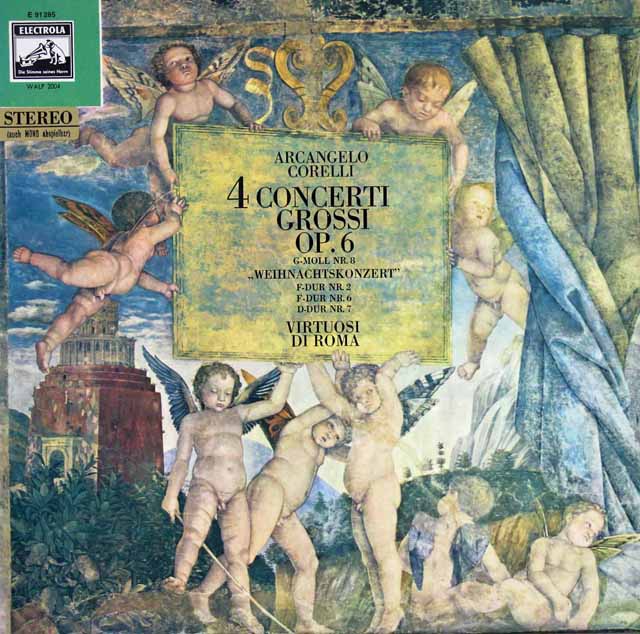 ヴィルトゥオージ・ディ・ローマのコレッリ/合奏協奏曲第8番「クリスマス協奏曲」ほか　独EMI　3744　LP レコード